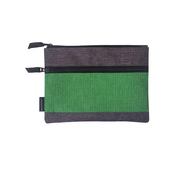 8.5" x 6.25" x 0.5" pouch with a zippered main compartment... from ASI 79530 Prime Line