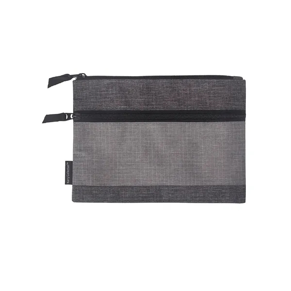 8.5" x 6.25" x 0.5" pouch with a zippered main compartment... from ASI 79530 Prime Line