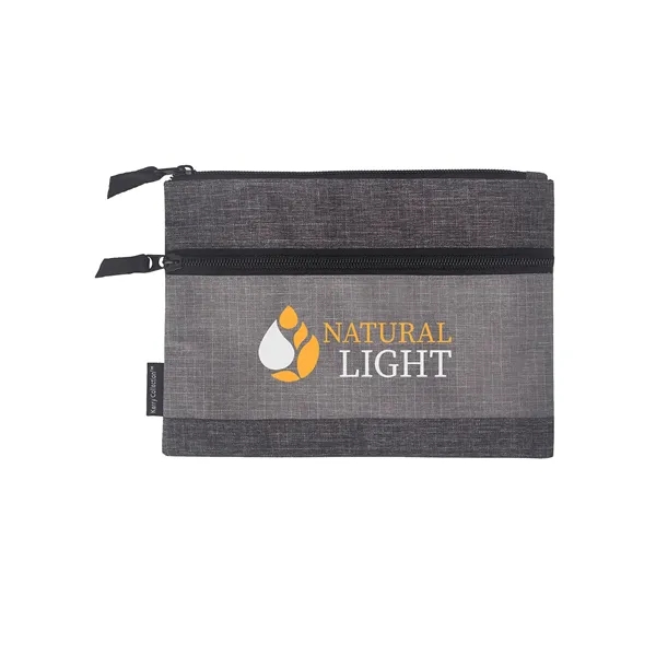 8.5" x 6.25" x 0.5" pouch with a zippered main compartment... from ASI 79530 Prime Line