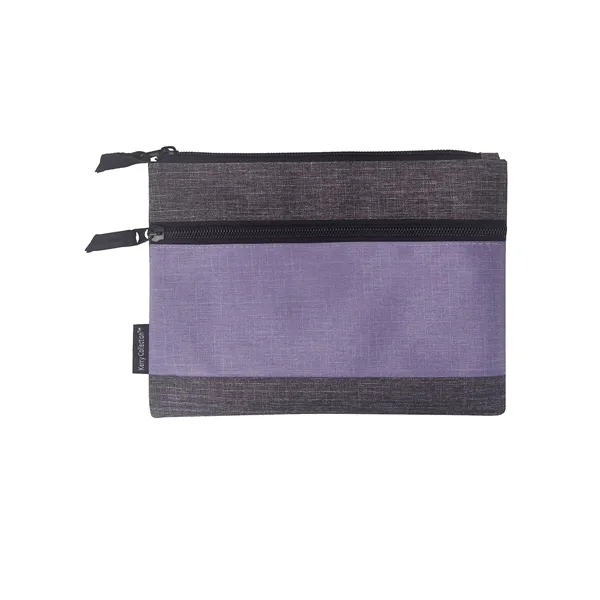 8.5" x 6.25" x 0.5" pouch with a zippered main compartment... from ASI 79530 Prime Line