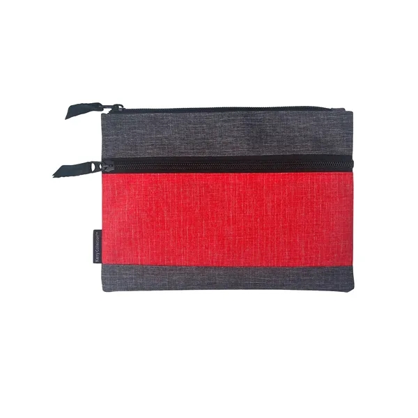 8.5" x 6.25" x 0.5" pouch with a zippered main compartment... from ASI 79530 Prime Line