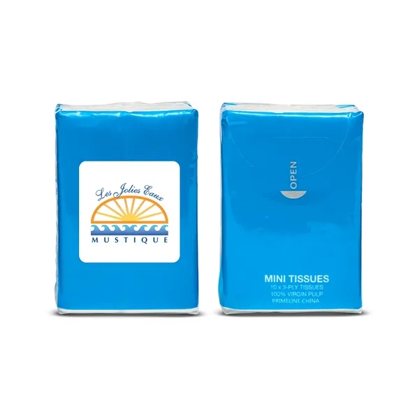 Re-sealable, non-refillable, miniature tissue pack with ten 3-ply tissues.... from ASI 79530 Prime Line