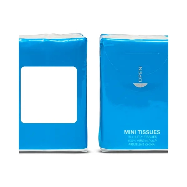 Re-sealable, non-refillable, miniature tissue pack with ten 3-ply tissues.... from ASI 79530 Prime Line