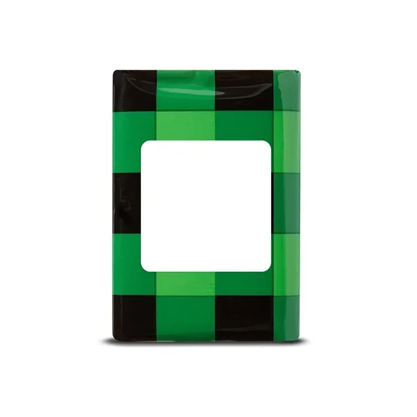 Resealable pack of pocket-sized tissues (10 ct.) with assorted color buffalo... from ASI 79530 Prime Line