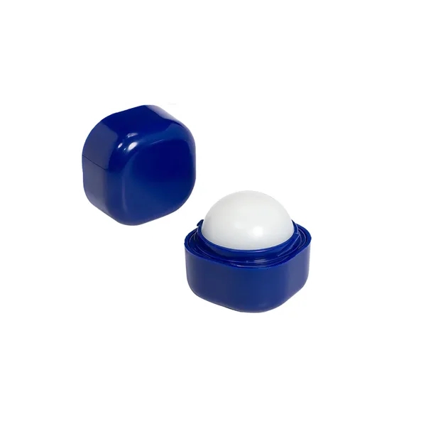 Vanilla scented lip balm in plastic cube shaped container.... from ASI 79530 Prime Line