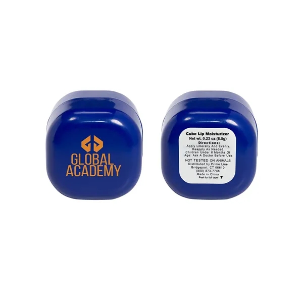 Vanilla scented lip balm in plastic cube shaped container.... from ASI 79530 Prime Line