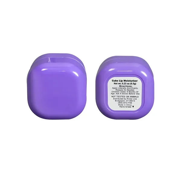 Vanilla scented lip balm in plastic cube shaped container.... from ASI 79530 Prime Line