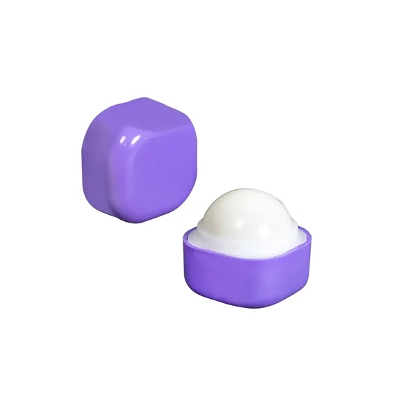 Vanilla scented lip balm in plastic cube shaped container.... from ASI 79530 Prime Line