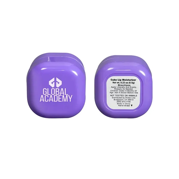 Vanilla scented lip balm in plastic cube shaped container.... from ASI 79530 Prime Line