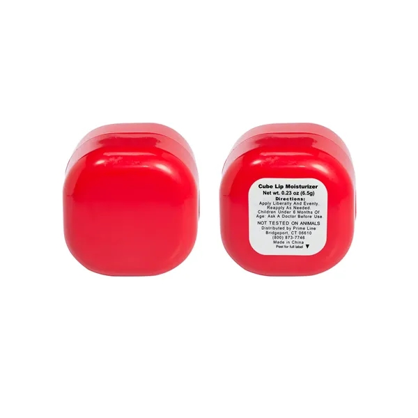 Vanilla scented lip balm in plastic cube shaped container.... from ASI 79530 Prime Line