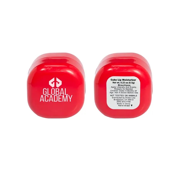 Vanilla scented lip balm in plastic cube shaped container.... from ASI 79530 Prime Line