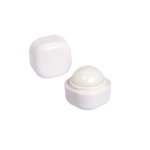 Vanilla scented lip balm in plastic cube shaped container.... from ASI 79530 Prime Line