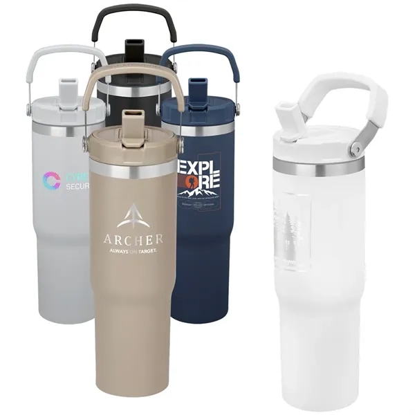 28oz Urban Peak® Pinnacle Flip Straw Tumbler... from ASI 89320 Starline USA Inc