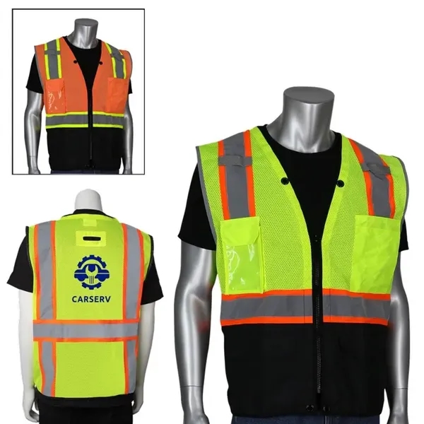 Two-Tone 11 Pocket Tech-Ready Mesh Surveyors Vest... from ASI 89320 Starline USA Inc
