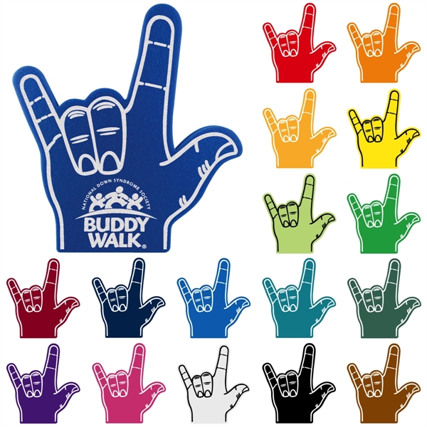 Open cell foam cheering novelty with stock outline design.... from ASI 54886 Foamworx / FoamWorx