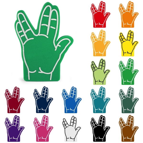 Open cell foam cheering novelty with stock outline design.... from ASI 54886 Foamworx / FoamWorx