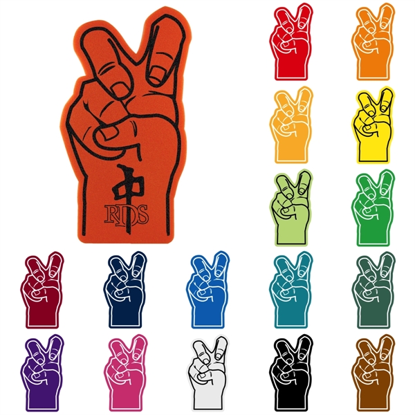 Foam bent fingers with a slit for hand use.... from ASI 54886 Foamworx / FoamWorx