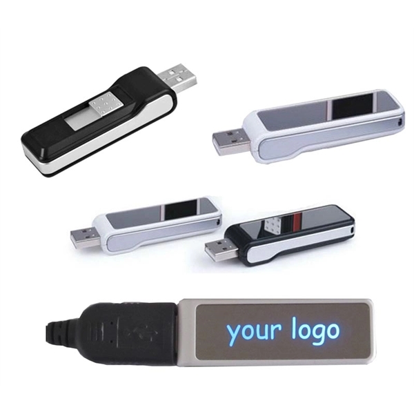 Retractable USB flash drive that lights up your logo when plugged... from ASI 37218 Athena Promo (tm)
