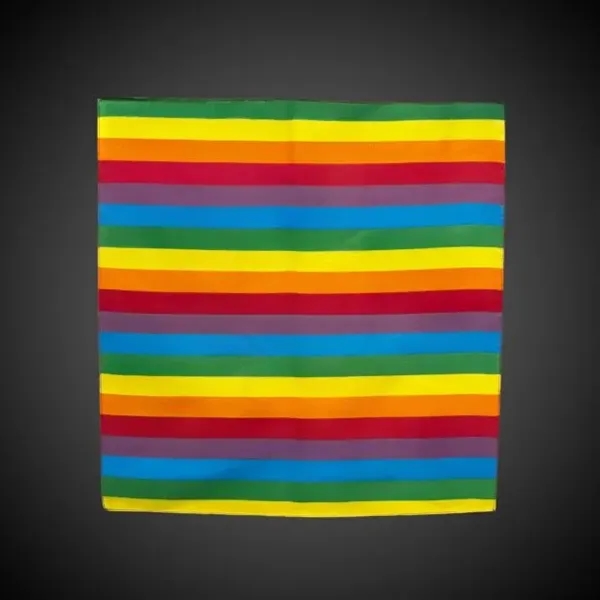 21.5" x 21.5" rainbow bandannas.... from ASI 42016 Brighter Promotions Inc