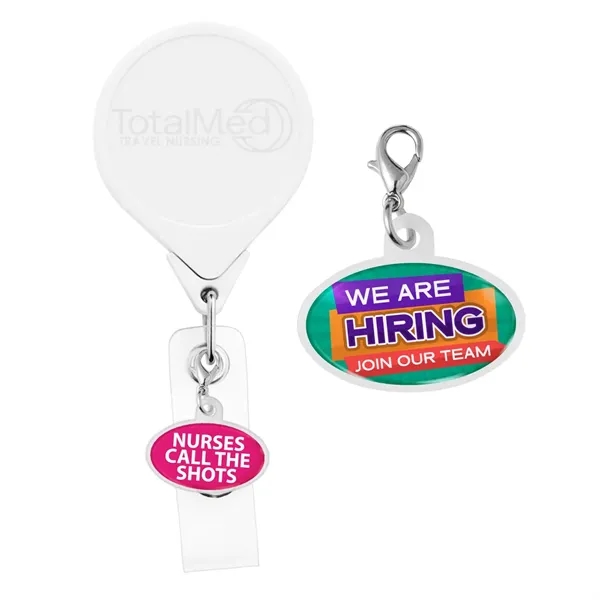 Star badge reel charm. Polydome decoration.... from ASI 49470 DEVARA