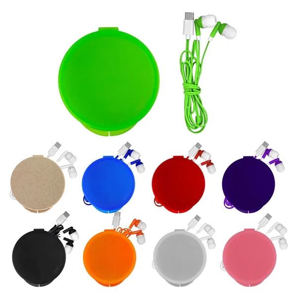 Round Type C Ear Bud Case... from ASI 30208 A P Specialties / AP Specialties