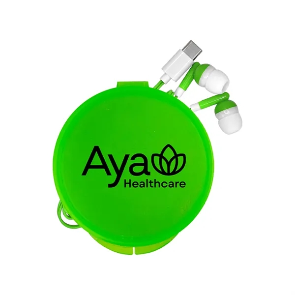 Round Type C Ear Bud Case... from ASI 30208 A P Specialties / AP Specialties