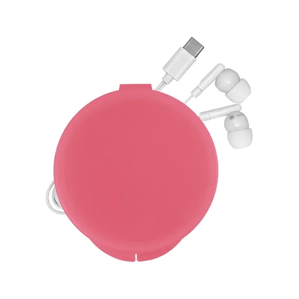 Round Type C Ear Bud Case... from ASI 30208 A P Specialties / AP Specialties