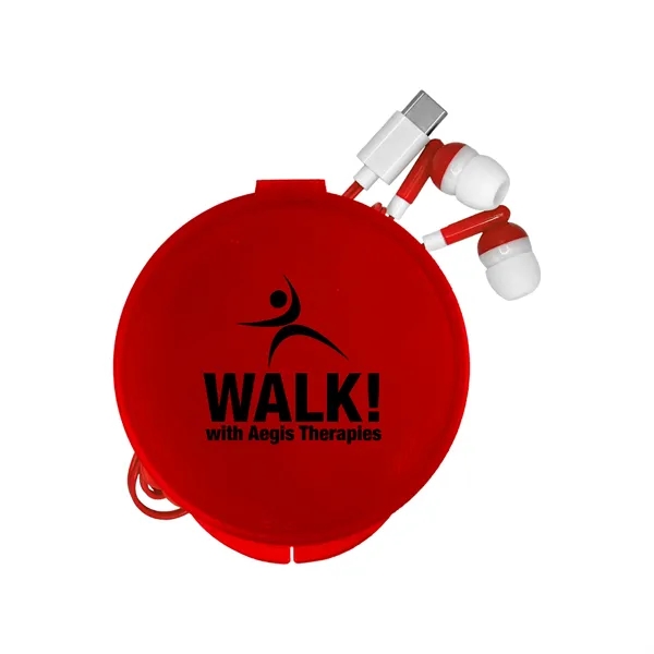 Round Type C Ear Bud Case... from ASI 30208 A P Specialties / AP Specialties