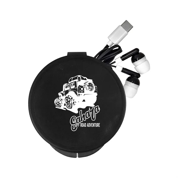 Round Type C Ear Bud Case... from ASI 30208 A P Specialties / AP Specialties