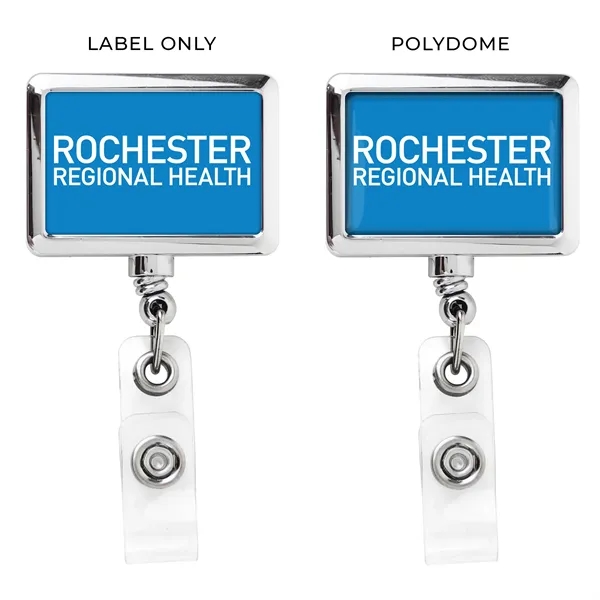 Color Chrome JUMBO Rectangle retractable badge reel in color chrome, bull... from ASI 49470 DEVARA