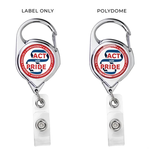 Retractable carabiner badge reel with belt clip, label.... from ASI 49470 DEVARA