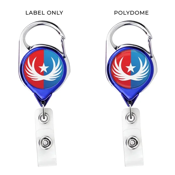 Retractable carabiner badge reel with belt clip, label.... from ASI 49470 DEVARA