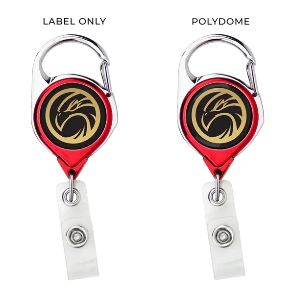 Retractable carabiner badge reel with belt clip, label.... from ASI 49470 DEVARA