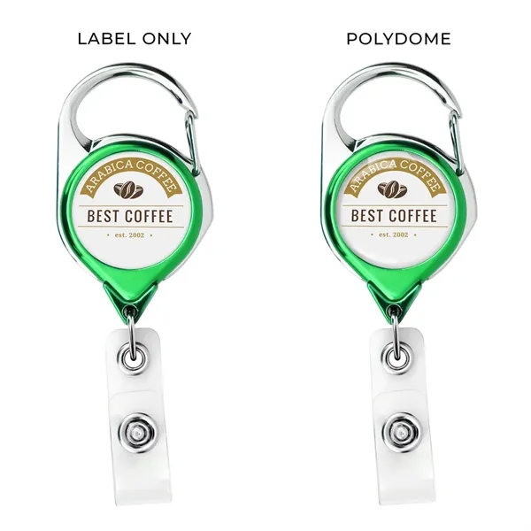 Retractable carabiner badge reel with belt clip, label.... from ASI 49470 DEVARA