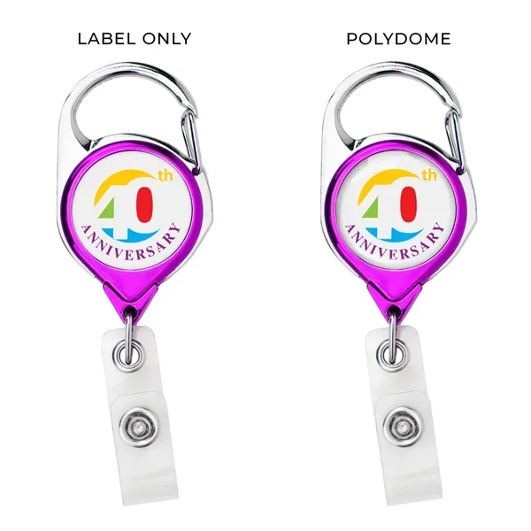 Retractable carabiner badge reel with belt clip, label.... from ASI 49470 DEVARA