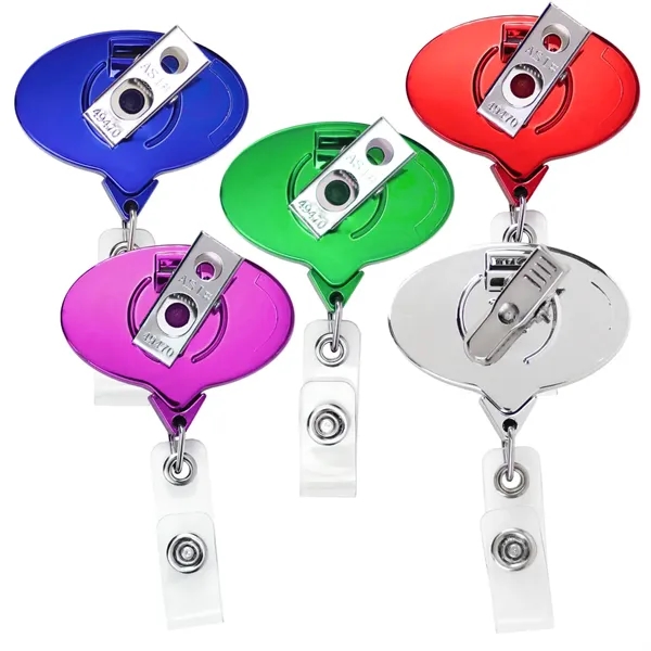 JUMBO Chrome Oval retractable badge reel, alligator clip back, anti-twist feature... from ASI 49470 DEVARA
