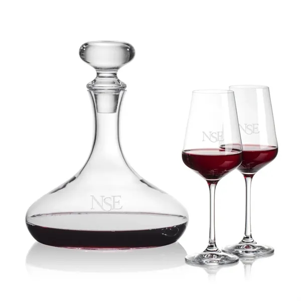 Stratford Decanter and Wine Glasses. Handsome curved design perfect for decanting... from ASI 84592 St Regis Group