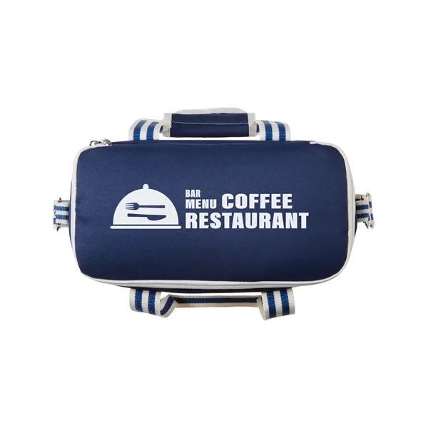 12.5" x 8" x 6.5" can cooler with a double-zippered main... from ASI 79530 Prime Line