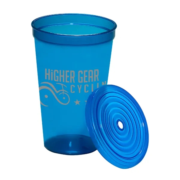 20 oz. BPA-free single-wall polypropylene plastic cup with straw and snap... from ASI 79530 Prime Line