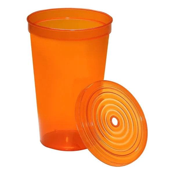 20 oz. BPA-free single-wall polypropylene plastic cup with straw and snap... from ASI 79530 Prime Line