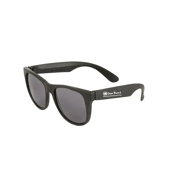Adult-sized sunglasses made of matte plastic with a two-tone design and... from ASI 79530 Prime Line