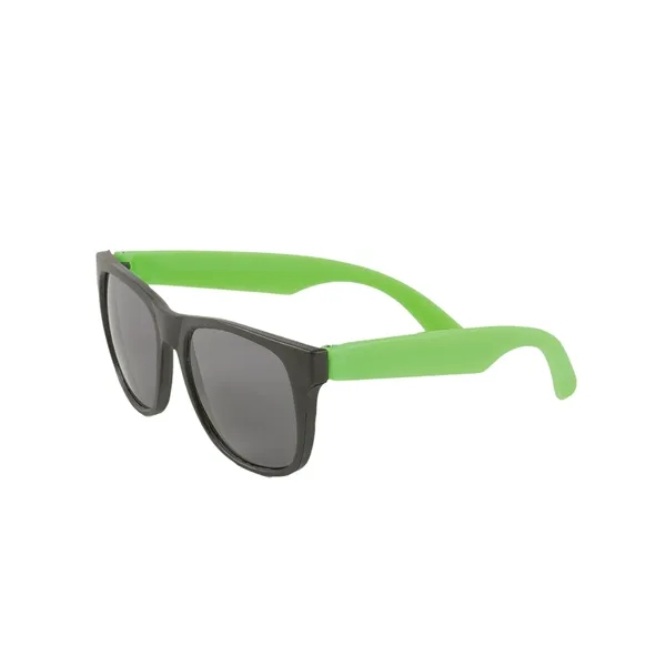 Adult-sized sunglasses made of matte plastic with a two-tone design and... from ASI 79530 Prime Line