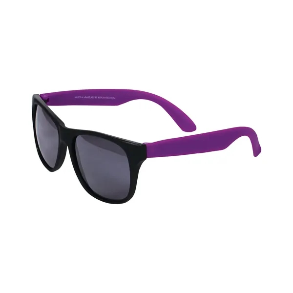 Adult-sized sunglasses made of matte plastic with a two-tone design and... from ASI 79530 Prime Line