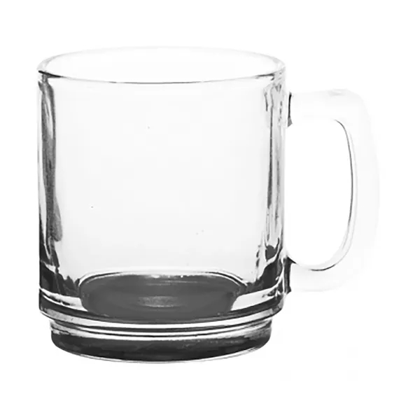 9 oz. clear glass coffee mug with oversized handle.... from ASI 68507 The Magnet Group / Benchmark Crystal & Clocks