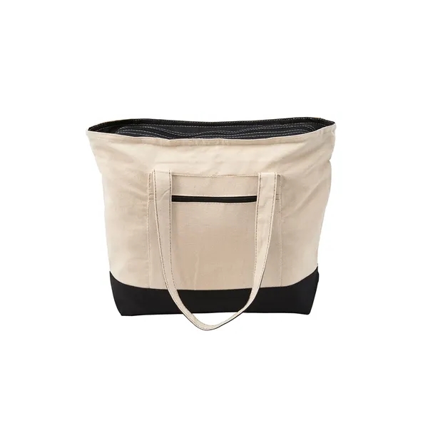 Large zippered 12 oz. cotton canvas tote bag plus 1 color... from ASI 37218 Athena Promo (tm)