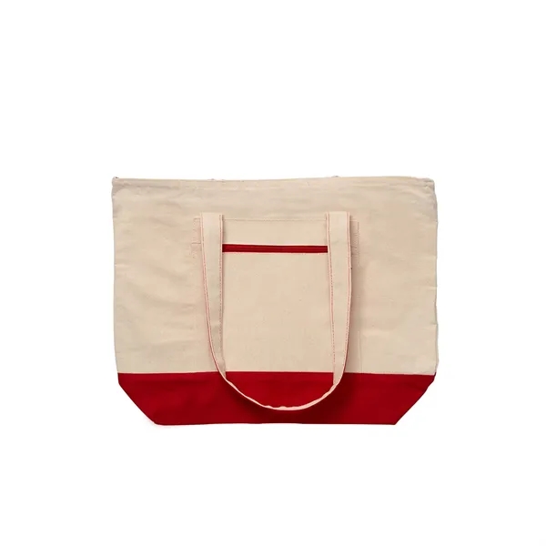 Large zippered 12 oz. cotton canvas tote bag plus 1 color... from ASI 37218 Athena Promo (tm)