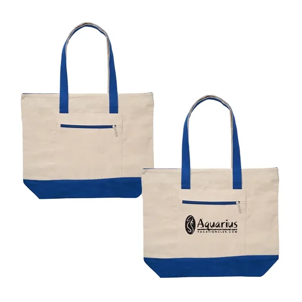Large zippered 12 oz. cotton canvas tote bag plus 1 color... from ASI 37218 Athena Promo (tm)