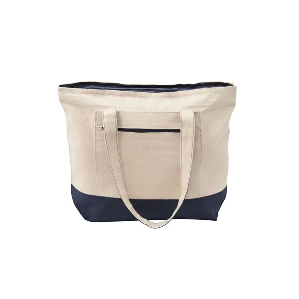 Large zippered 12 oz. cotton canvas tote bag plus 1 color... from ASI 37218 Athena Promo (tm)