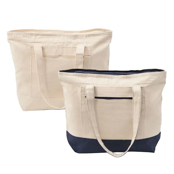 Large zippered 12 oz. cotton canvas tote bag plus 1 color... from ASI 37218 Athena Promo (tm)