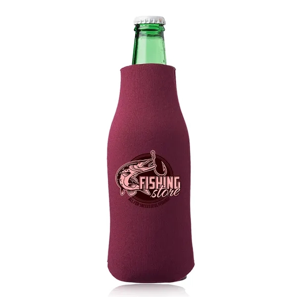 Polyurethane / foam zipper bottle insulator for 12 oz. longneck bottles.... from ASI 39552 BEL Promo